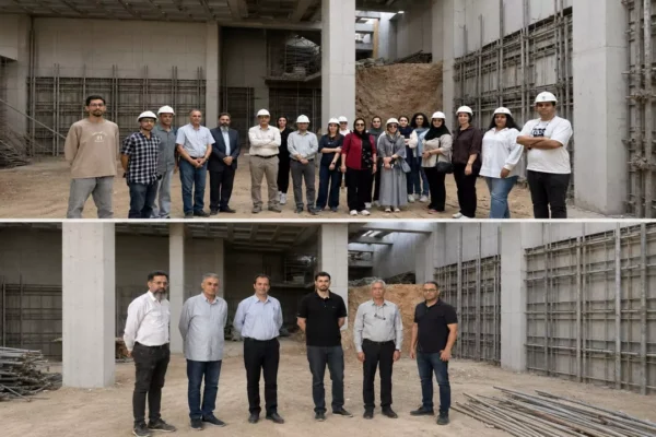 بازدید ناظران و اعضای محترم سازمان نظام مهندسی استان فارس از پروژه کانون کارشناسان رسمی دادگستری استان فارس