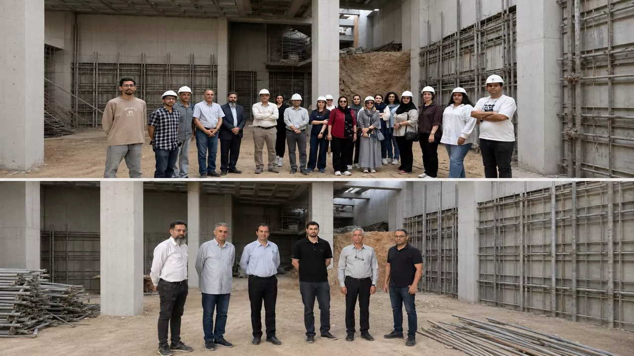 بازدید ناظران و اعضای محترم سازمان نظام مهندسی استان فارس از پروژه کانون کارشناسان رسمی دادگستری استان فارس